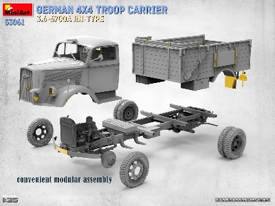 German 4x4 Troop Carrier Opel Blitz 3.6-6700a Rn-type - image 24