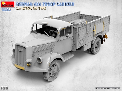 German 4x4 Troop Carrier Opel Blitz 3.6-6700a Rn-type - image 33