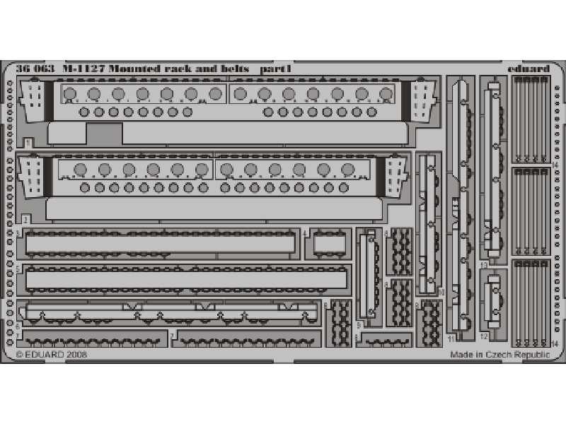 M-1127 mounted rack and belts 1/35 - Trumpeter - image 1