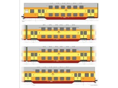 Pkp Wagony Piętrowe Bhp (4 Szt.) - Stacja Czeremcha (Epoka V) - image 1