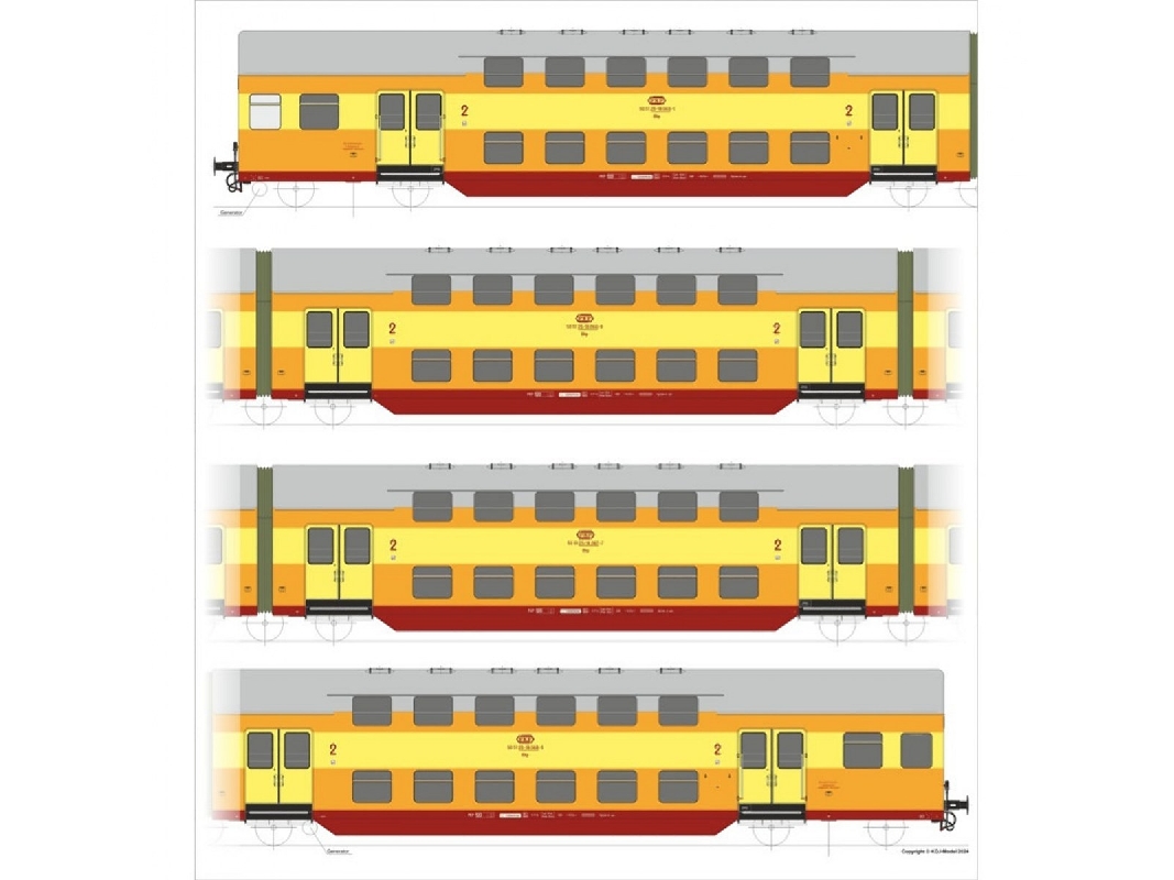 Pkp Wagony Piętrowe Bhp (4 Szt.) - Stacja Czeremcha (Epoka V) - image 1