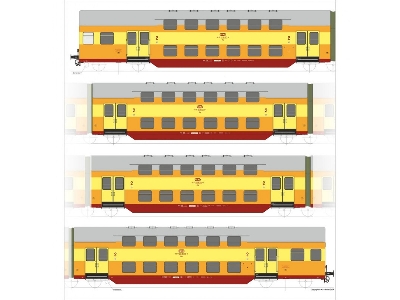 Pkp Wagony Piętrowe Bhp (4 Szt.) - Stacja Słupsk (Epoka V) - image 1