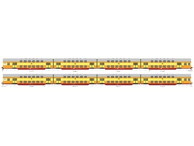 Pkp Wagony Piętrowe Bhp (4 Szt.) - Stacja Słupsk (Epoka V) - image 2