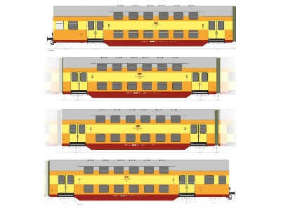 Pkp Wagony Piętrowe Bhp (4 Szt.) - Stacja Słupsk (Epoka V) + Oświetlenie - image 1