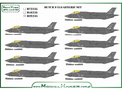 Lockheed Martin F-35 A Lightning Ii In Dutch Service (Generic Set) - image 2