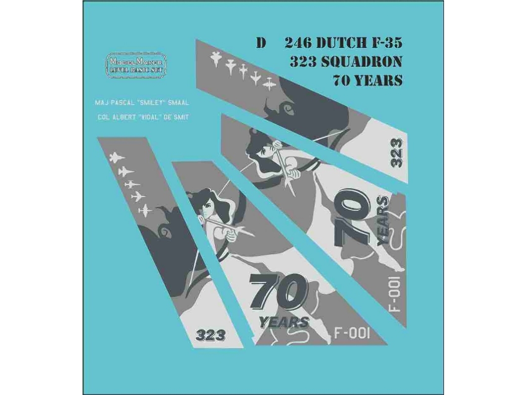 Lockheed Martin F-35 A Lightning Ii - 70. Anniversary Of Dutch 323 Squadron (For Tamiya Kits) - image 1