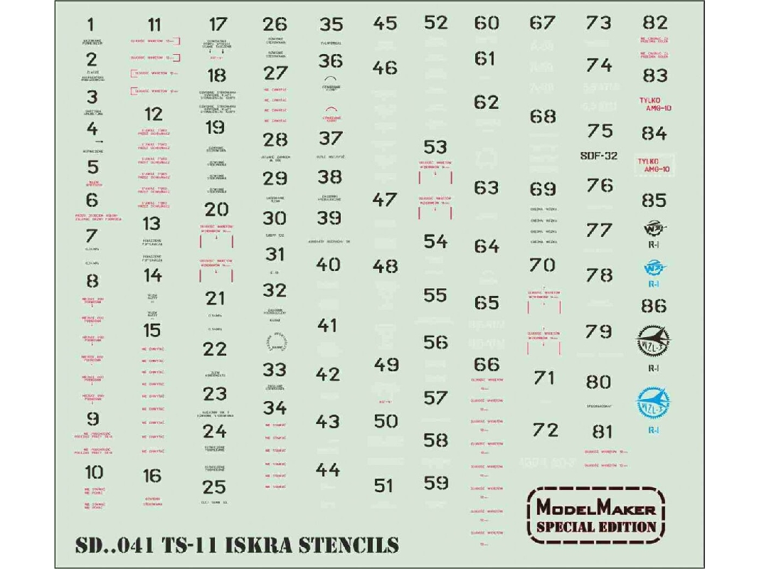Ts-11 Iskra - Stencils - image 1