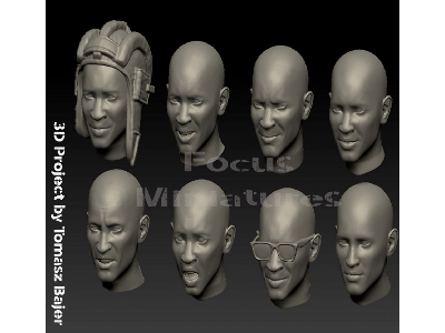 Heads Somalian Fighters (8pcs) - image 1