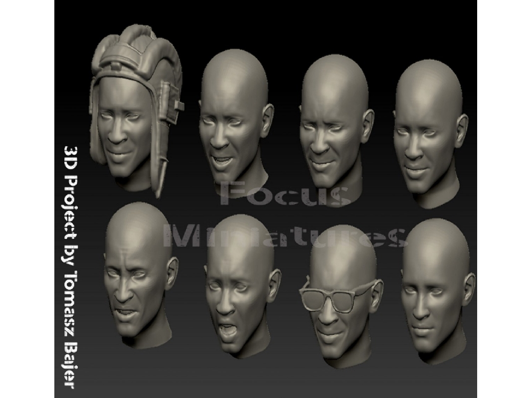 Heads Somalian Fighters (8pcs) - image 1