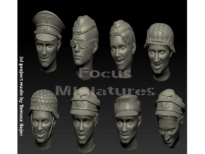 Heads Ww2 German Set - image 1