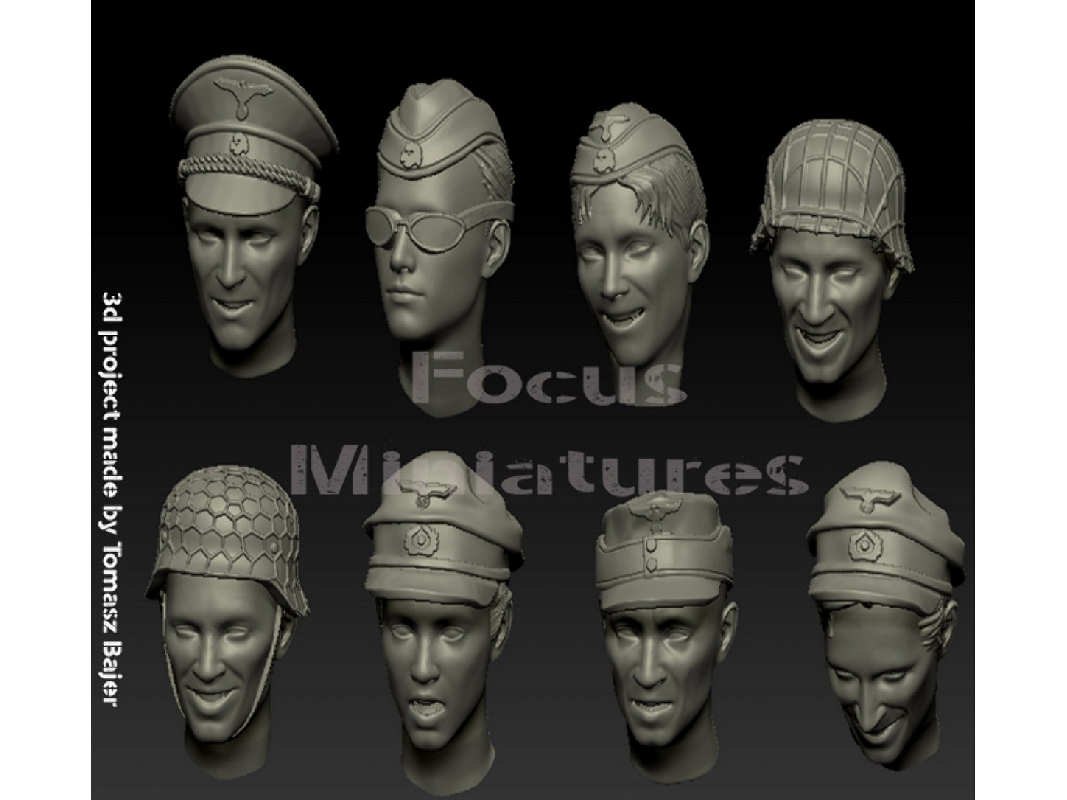 Heads Ww2 German Set - image 1