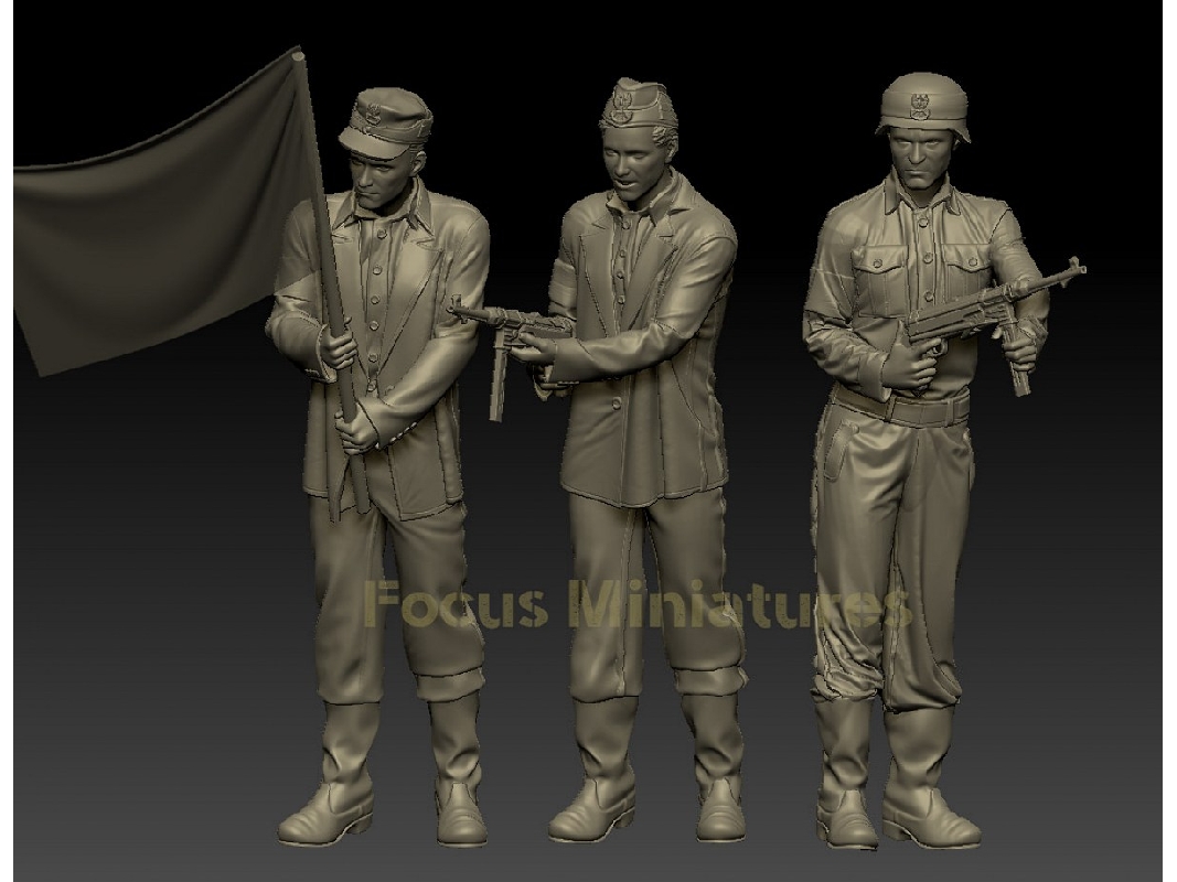 Polish Insurgents For Sdkfz 251/1 D (3 Figurki) - image 1