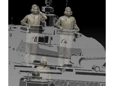 Modern Polish Tank Crew For Leopard 2 A4 / A5 (2 Figures And 1 Half-figure) - image 2