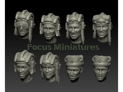 Russian Ww2 Tankers Heads Set - image 1