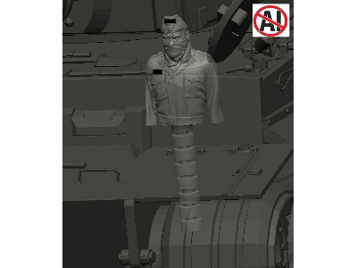 German Wwii Dak - Tiger Tank Crew Set (2 Figures + 1 Half-figure / 3d-printed) - image 3