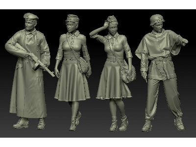 Polish Nurses And Soldiers - Warsaw Uprising 1944 (4 Figures) - image 1
