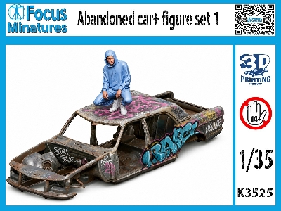 Abandoned Car + Figure Set 1 (3d-printed) - image 1