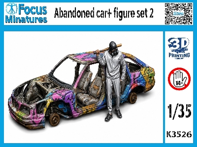 Abandoned Car + Figure Set 2 (3d-printed) - image 1