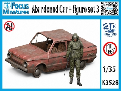 Abandoned Car+ Figure Set 3 (3d-printed) - image 1
