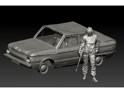Abandoned Car+ Figure Set 3 (3d-printed) - image 3