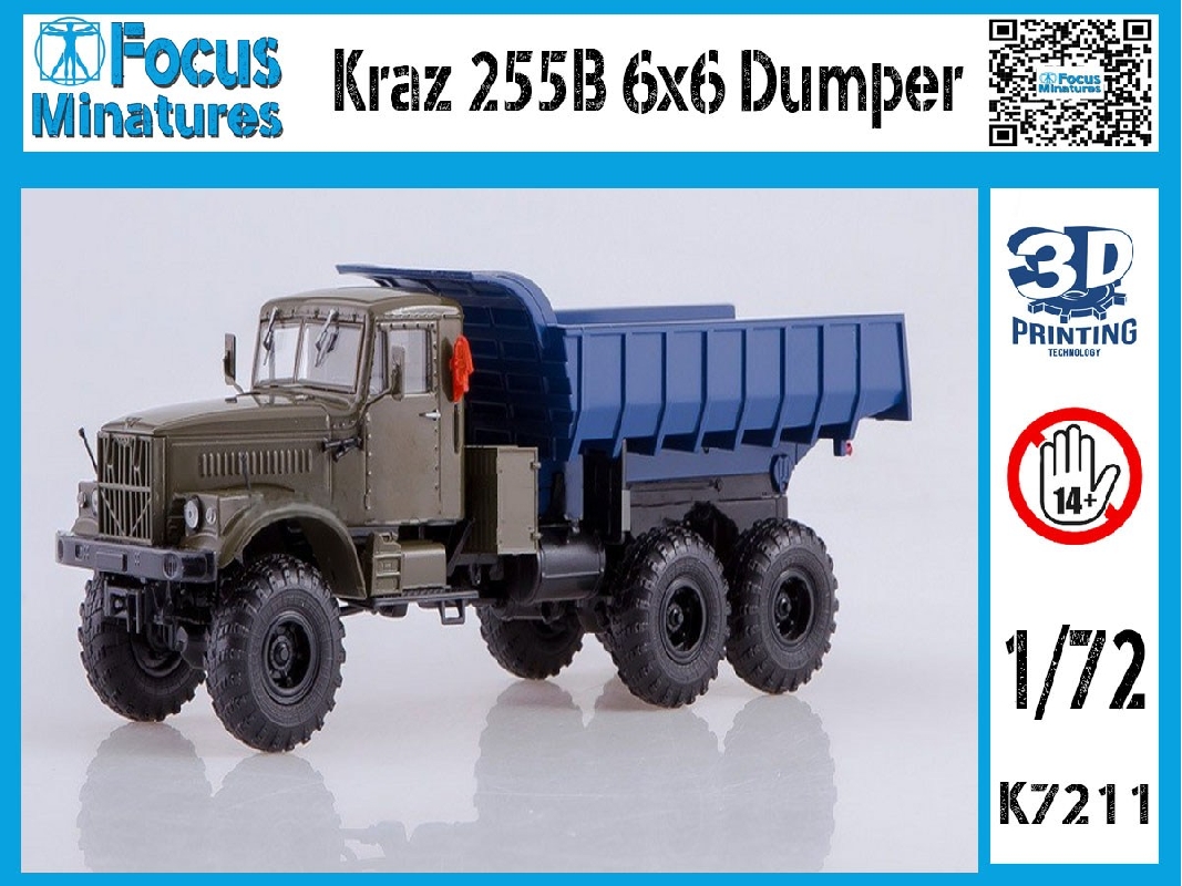 Kraz 255b 6x6 Dumper Truck - image 1