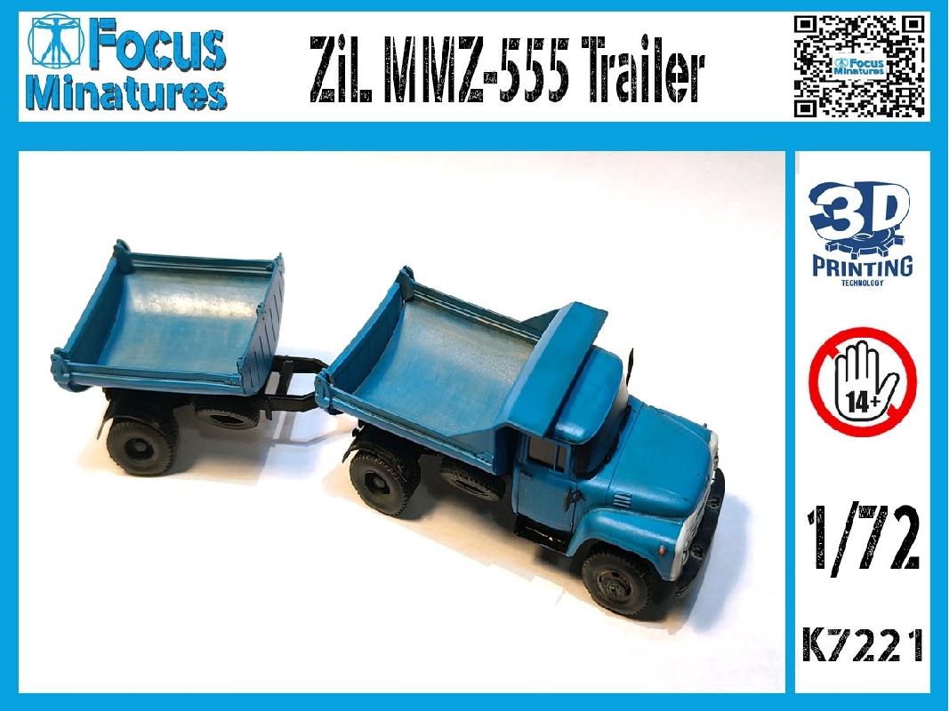 Zil Mmz 555 With Trailer (3d-printed) - image 1