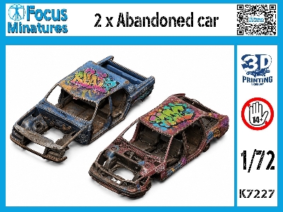 Abandoned Car (2 Pcs / 3d-printed) - image 1
