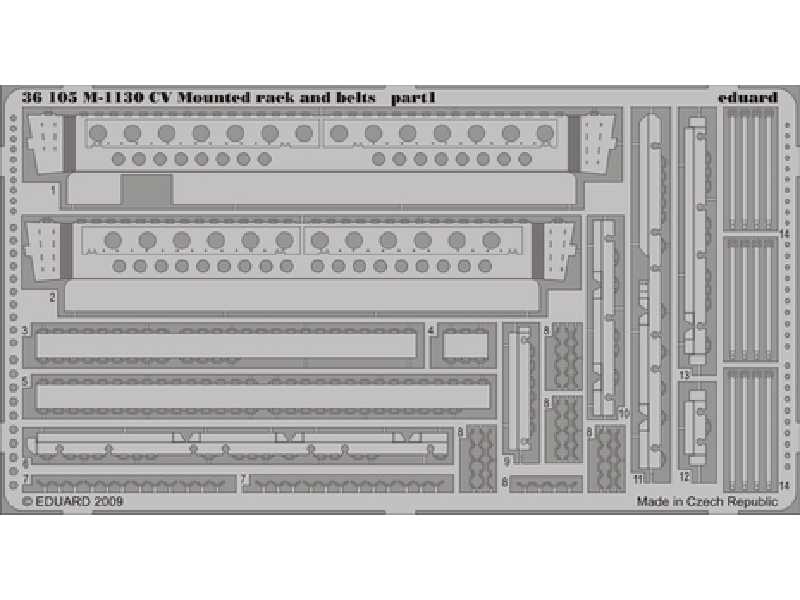 M-1130 CV Mounted rack and belts 1/35 - Trumpeter - image 1