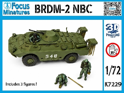 Brdm-2 Nbc + 3 Figures (3d-printed) - image 1