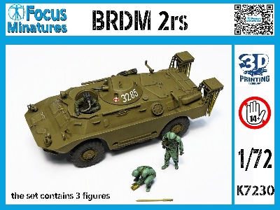 Brdm 2rs + 3 Figures (3d-printed) - image 1