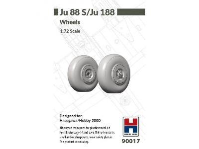Junkers Ju-88 S / Ju-188 - Wheels Set (For Hasegawa And Hobby 2000 Kits / 3d-printed) - image 1