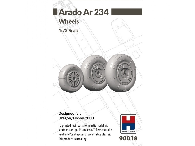 Arado Ar 234 - Wheels Set (For Dragon And Hobby 2000 Kits / 3d-printed) - image 1