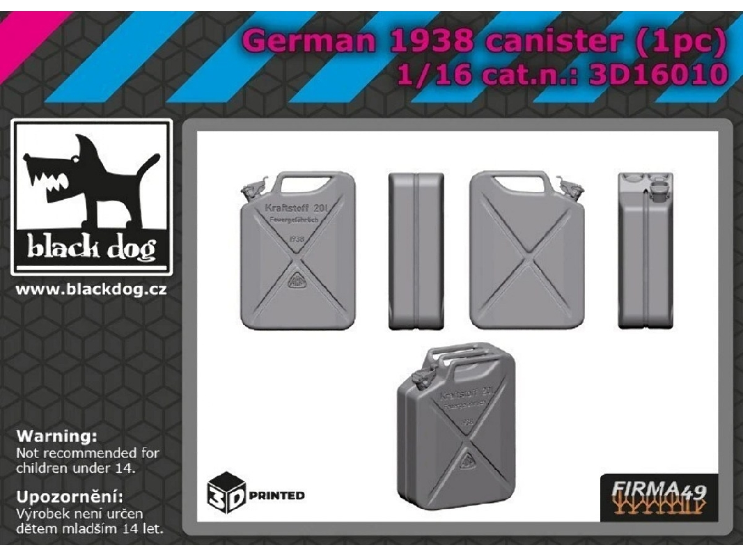 German 1938 Canister (1 Piece / 3d-printed) - image 1