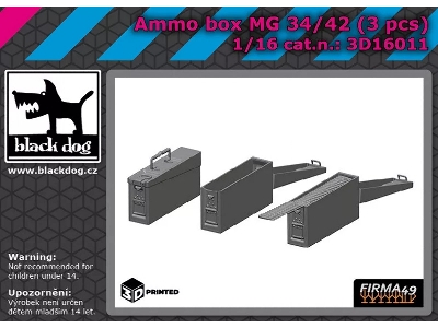 Ammo Box Mg34 / Mg42 (3 Pcs / 3d-printed) - image 1