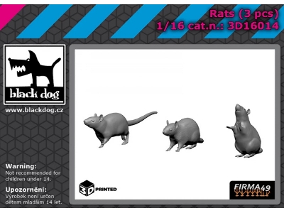 Rats (3 Pcs / 3d-printed) - image 1