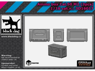Ammo Box Cal.50 M2 (2 Pcs / 3d-printed) - image 1