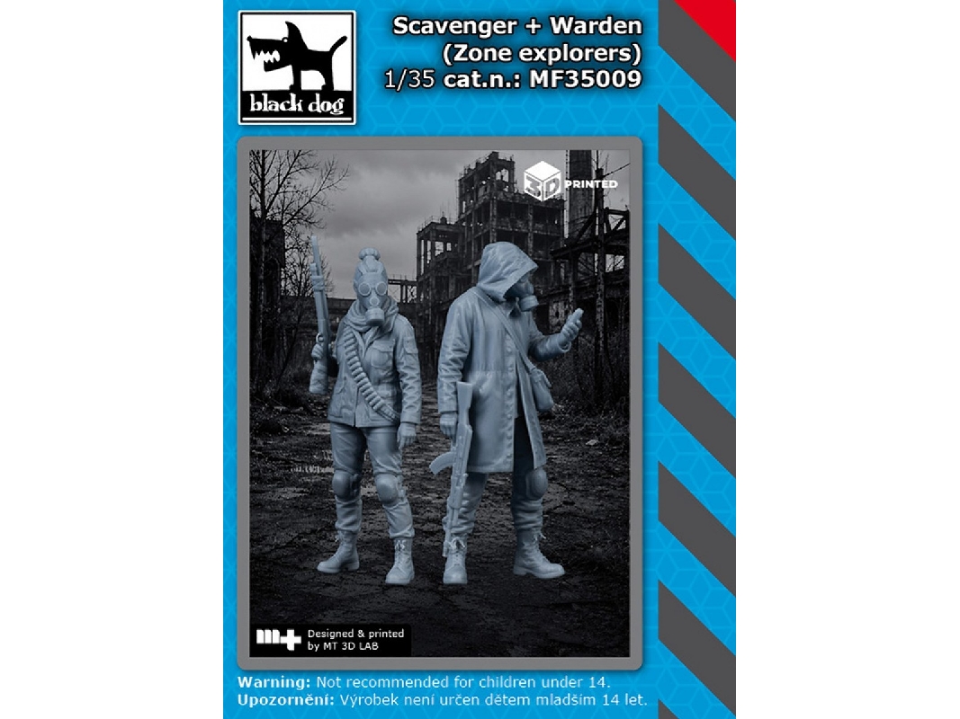 Scavenger + Warden - Zone Explorers (2 Figures / 3d-printed) - image 1