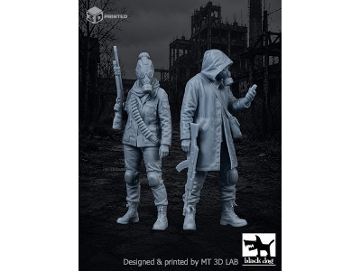 Scavenger + Warden - Zone Explorers (2 Figures / 3d-printed) - image 2