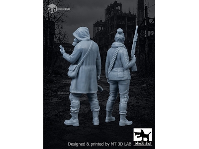 Scavenger + Warden - Zone Explorers (2 Figures / 3d-printed) - image 3