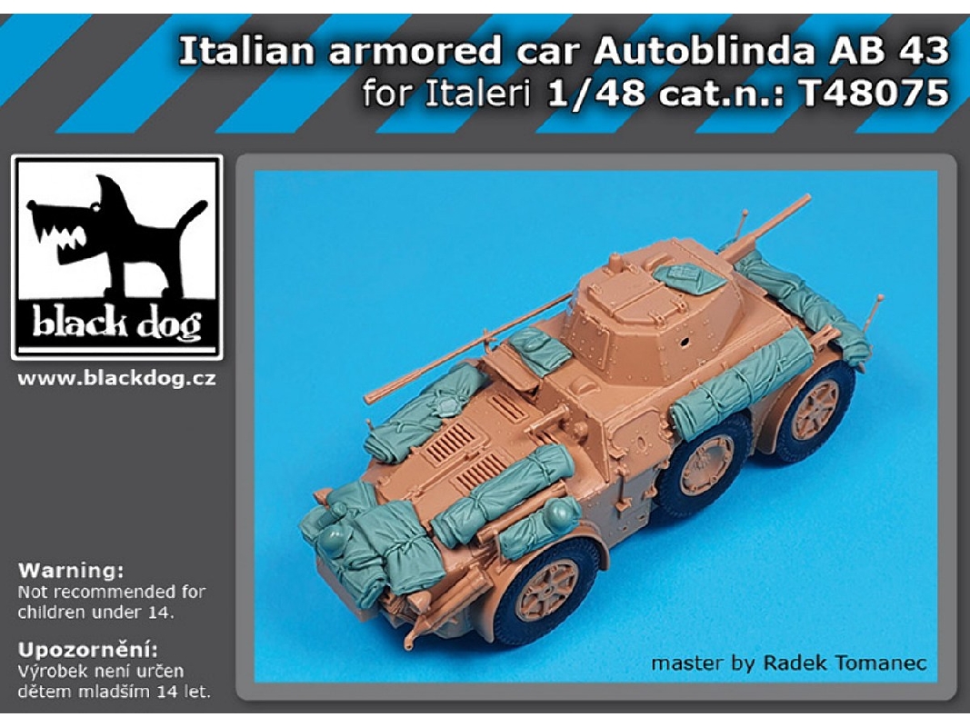 Italian Armored Car Autoblinda Ab 43 - Accessories Set (For Italeri Kits) - image 1