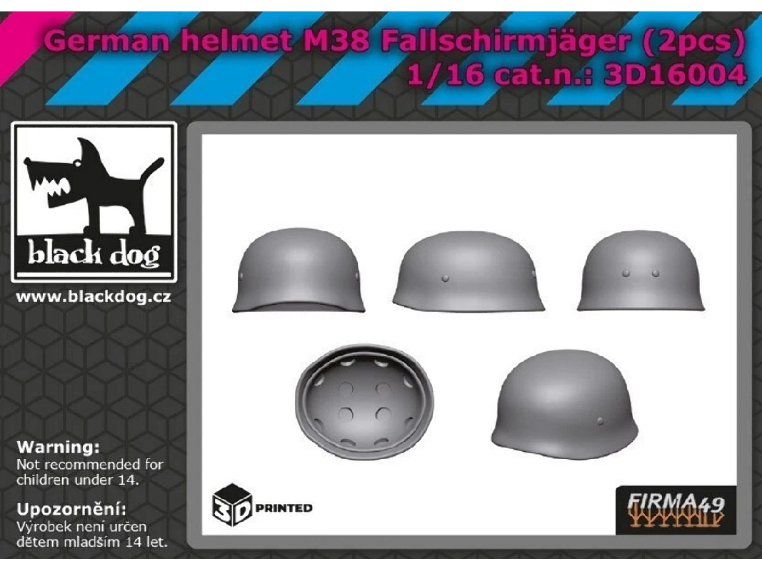 German Helmet M38 Fallschirmjaeger (2 Pcs / 3d-printed) - image 1