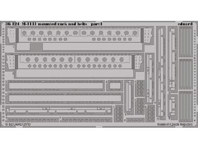 M-1131 mounted rack and belts 1/35 - Trumpeter - image 1