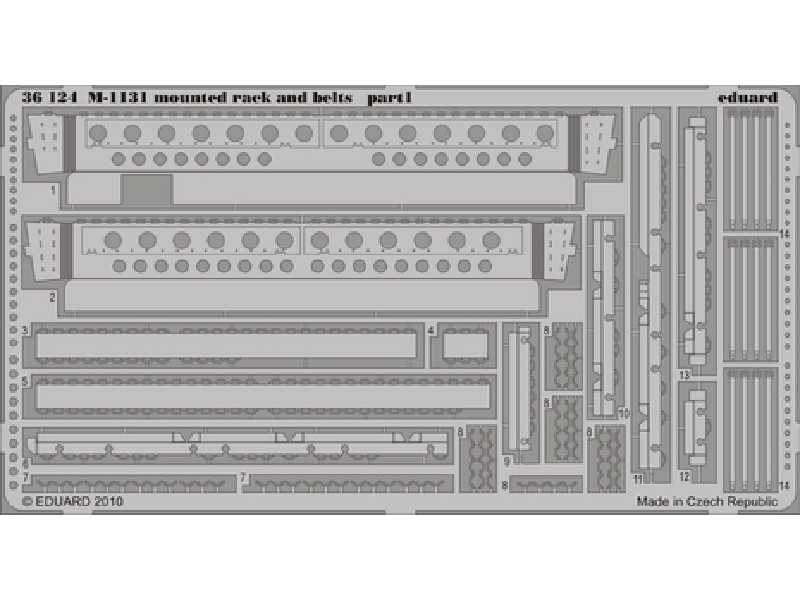 M-1131 mounted rack and belts 1/35 - Trumpeter - image 1
