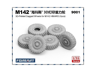 M142 Himars - 3d Printed Sagged Wheels (6 Pcs) - image 1