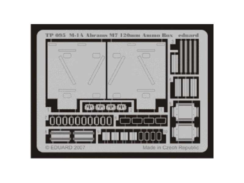 M-1A M7 120mm Ammo.  Box 1/35 - image 1