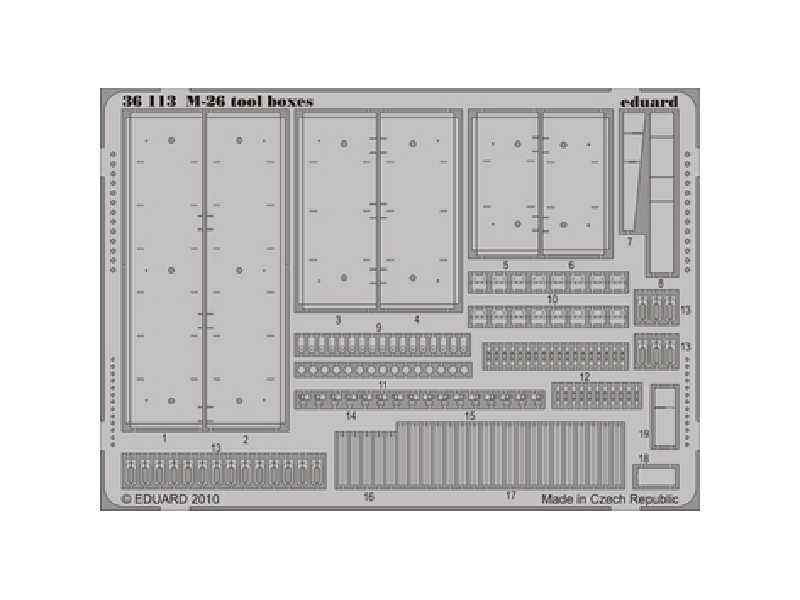 M-26 tool boxes 1/35 - Hobby Boss - image 1