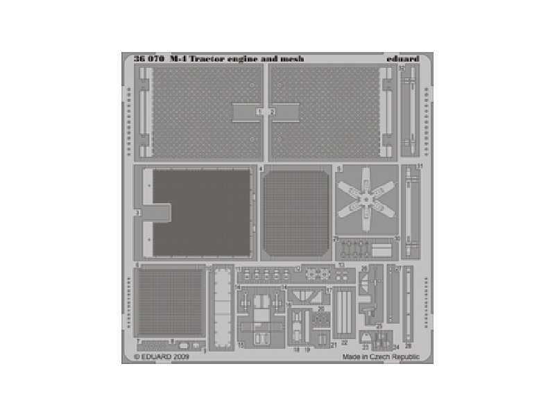 M-4 Tractor engine and mesh 1/35 - Hobby Boss - image 1