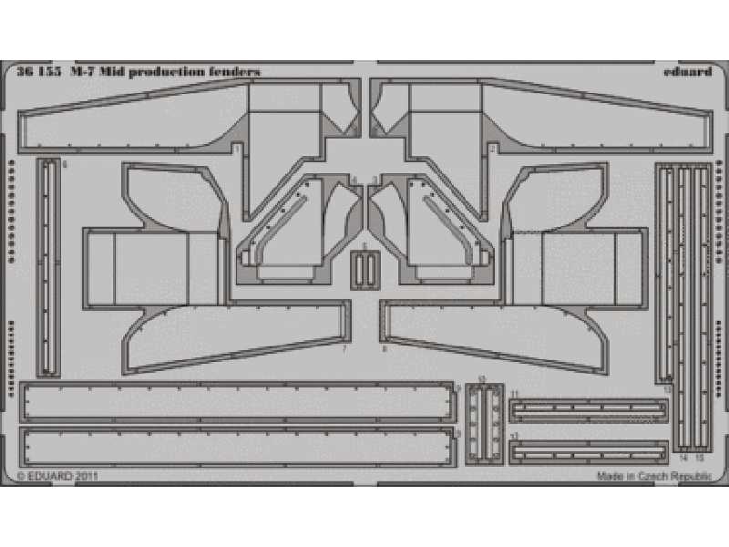 M-7 Mid production fenders 1/35 - Dragon - image 1