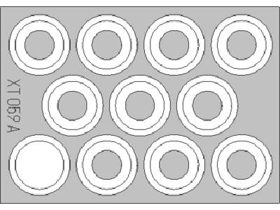  T-55A wheel mask 1/35 - Tamiya - masks - image 1