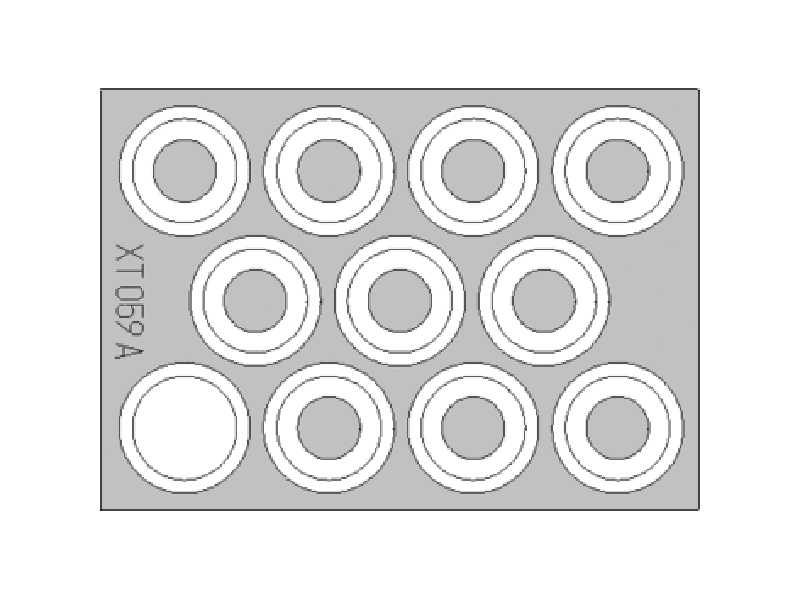  T-55A wheel mask 1/35 - Tamiya - masks - image 1